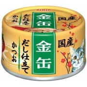 Aixia 金罐高湯 - 鰹魚 貓罐頭 70g x 24罐 [GCD8] (2箱以上有折扣優惠)